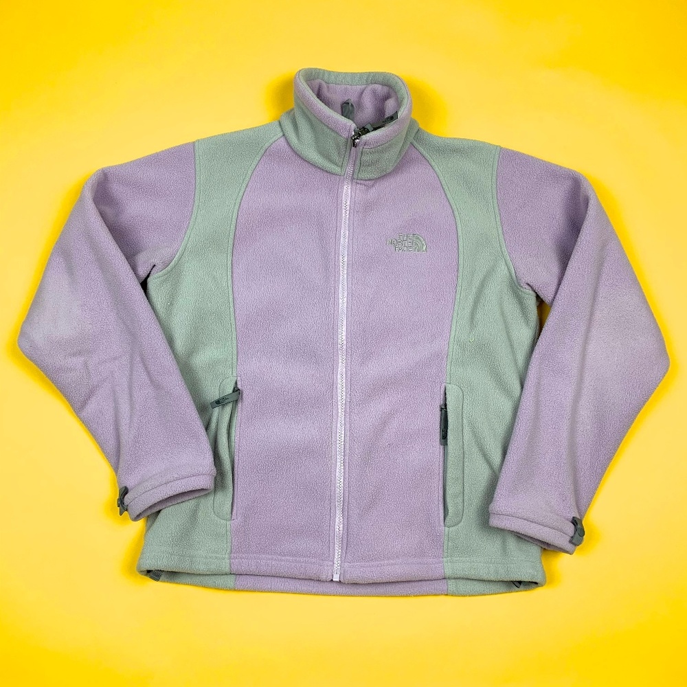 The North Face Full Zip Purple Gray Fleece Jacket